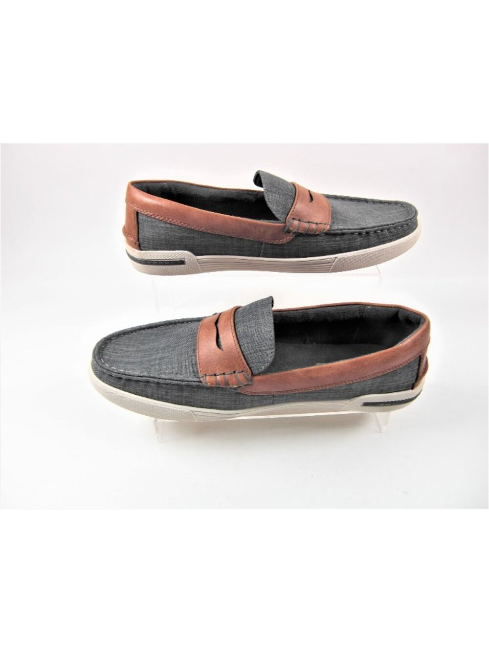Unlisted by Kenneth Cole Men's Un-Anchor Boat Shoes, Size 8.5 Grey pre-owned